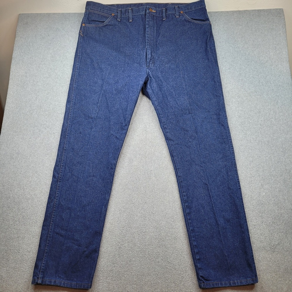 Wrangler Jeans Mens 46x34 Blue Cowboy Cut Original Fit 13MWZ Denim